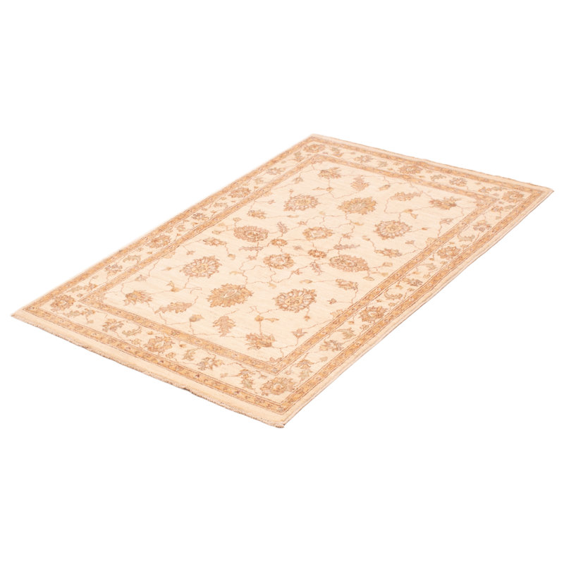 Tapis unique en laine noué à la main de style nouvel âge 4 pi x 6 pi 1 po Tigridie