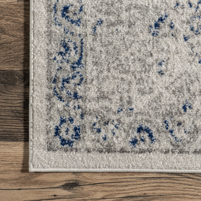 Tapis bleu performance Kristine, Rectangle 3 pi x 5 pi