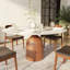 Ensemble de table de salle à manger de cuisine avec plateau paresseux rond amovible à plateau tournant (1 table 4/6 chaises rembourrées)-149726132-149139220-149139243