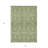 HomeRoots 3' X 5' Olive Green And Ivory Damask Washable Indoor Outdoor Area Rug