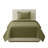 Lavish Home 2-Piece Twin Quilt Set - Twin Bedspread and Pillow Sham with Embossed Diamond Pattern - Lightweight Quilt Bedding Set for All Seasons - Soft Microfiber Coverlet (Green)-118567807-125359425