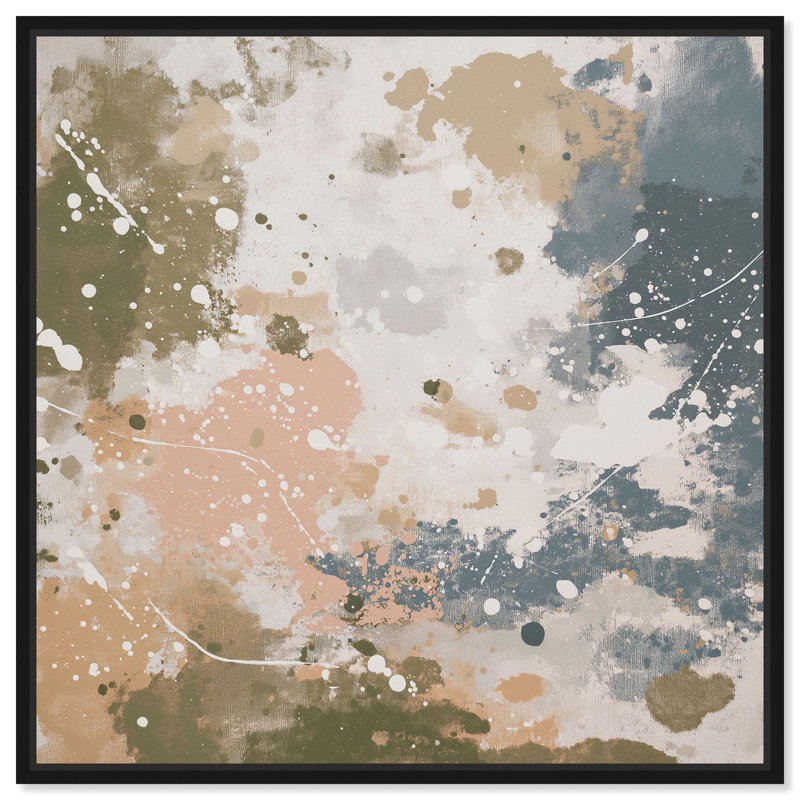 "Splatter Effect II", reproduction d'art sur toile par Art Remedy, H 12 po x l 12 po, Structure noire