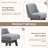 360°Bar Counter Stool with Solid Wood Frame-534398501