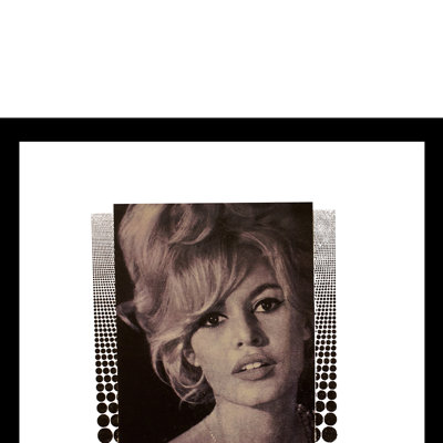 Brigitte Bardot Designer Fashion Framed Print