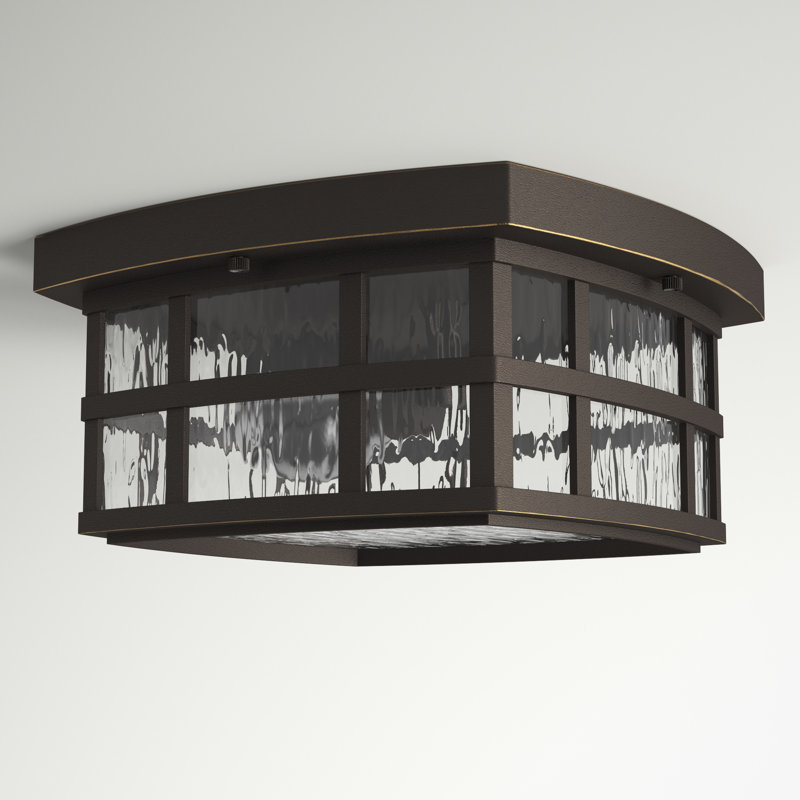 Plafonnier encastré d'extérieur 2 lumières Cayman, Bronze palladien