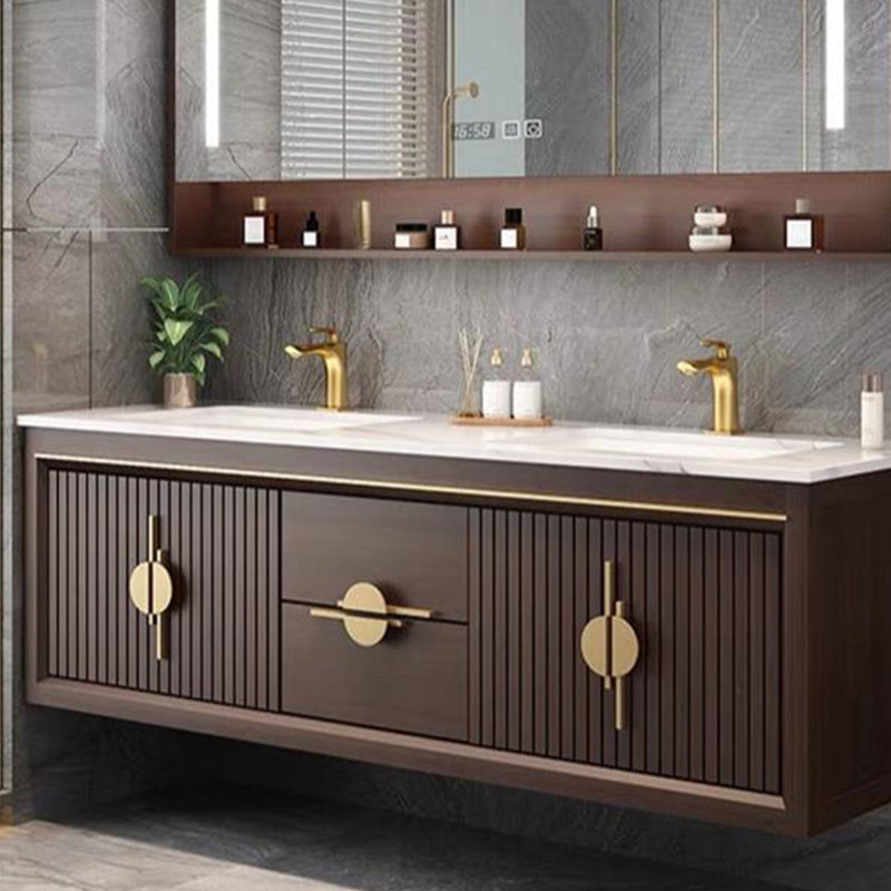 Armoire de salle de bain moderne de style chinois, H 19,69 po x l 62,99 po x P 19,69 po