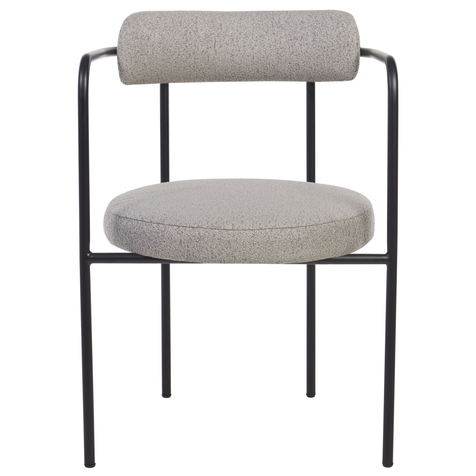 Liana Dining Armchair, Gray Boucle