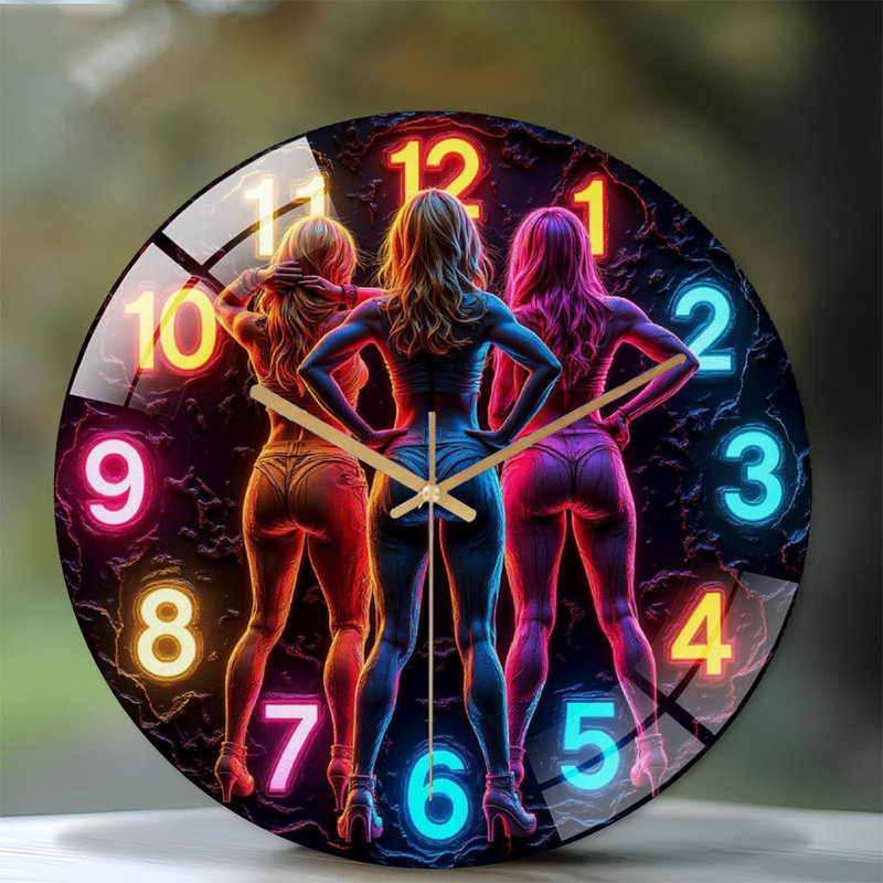 Art - 12'' Modern Glass Wall Clock
