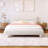 Upholstered Bed With Solid Round Legs