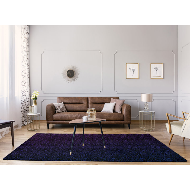 Tapis noir/mauve zone, Rectangle 9 pi x 12 pi