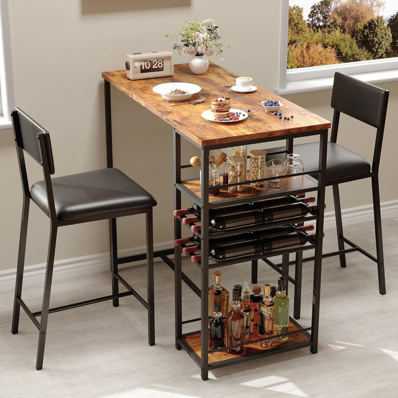 2 - Person Counter Height Dining Set, Brown