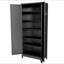 Armoire de cuisine 75 po en métal noir avec 5 tablettes réglables (capacité de 180 lb), armoire de cuisine autoportante avec tablettes réglables, vaisselle dans la cuisine, garde-manger, salle à manger