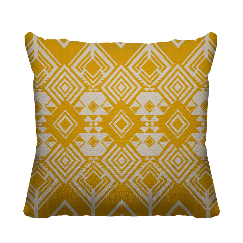 Housse et insert de coussin extérieur d'extérieur, L 19 po x H 19 po, Moutarde