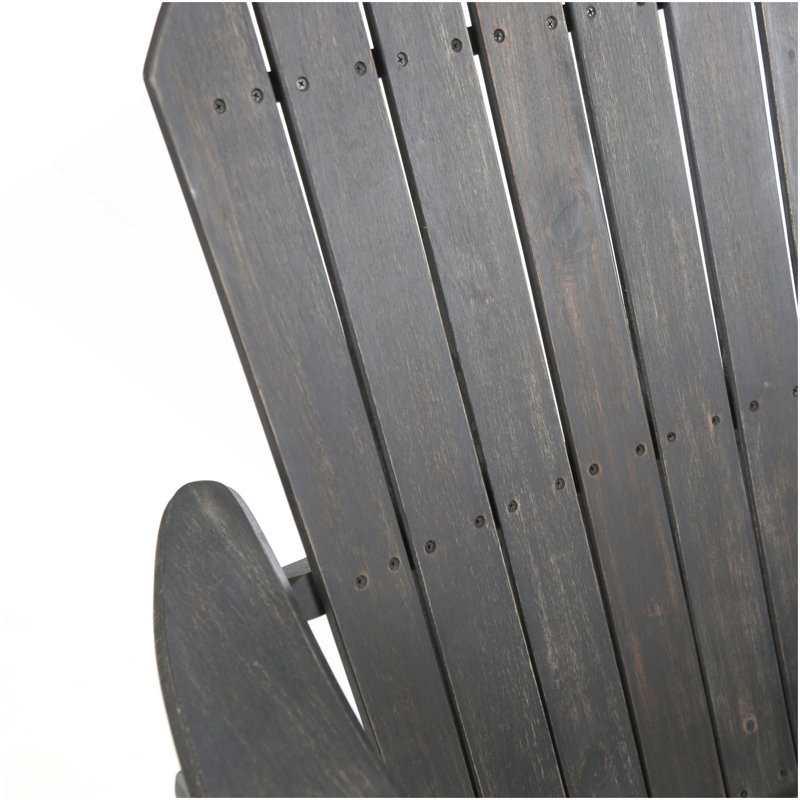 Chaise berçante Malibu Adirondack, Gris foncé