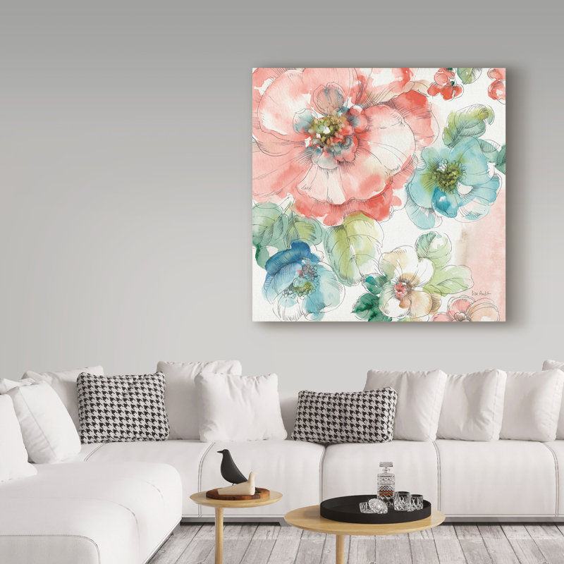 «Summer Bloom II» par Lisa Audit, reproduction sur toile, H 24 po x l 24 po x P 2 po