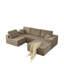 Canapé modulaire de 139,3 po, canapé désossé, sans assemblage, canapé nuage avec repose-pieds et 2 coussins-1673742273