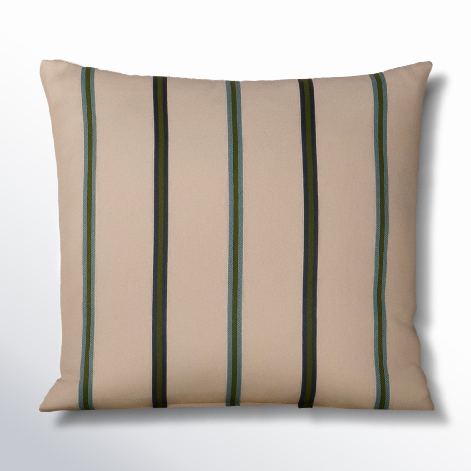 Maurine Striped Throw Pillow, Blue, Square 17"