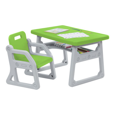 ECR4Kids Toddler Plus Desk and Chair Set, Childrens Furniture, 2-Piece