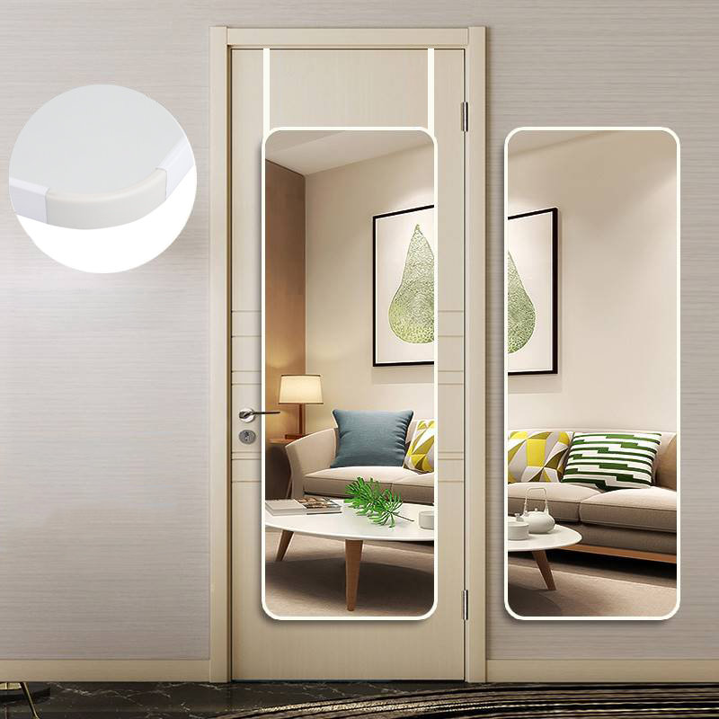 Metal Rectangle Mirror, White