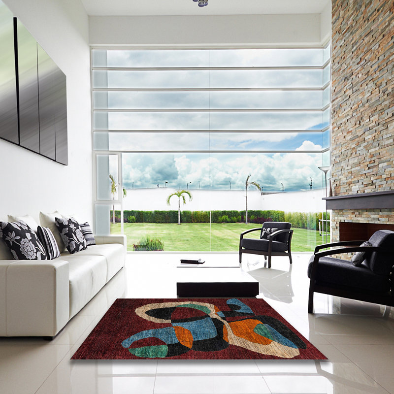 Angelyka Abstract Indoor Rug, Square 5'