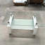 Table basse de salon en verre trempé transparent, 2 couches