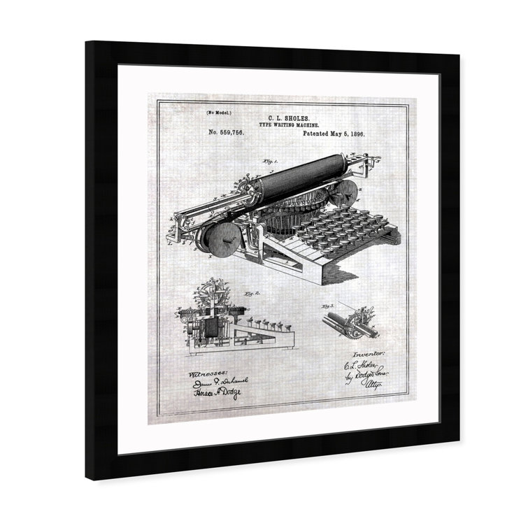 Oliver Gal Type Writing Machine Type Writing Machine 1899 Framed On Paper  Print & Reviews
