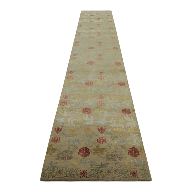 Handmade Silk and Wool Area Rug