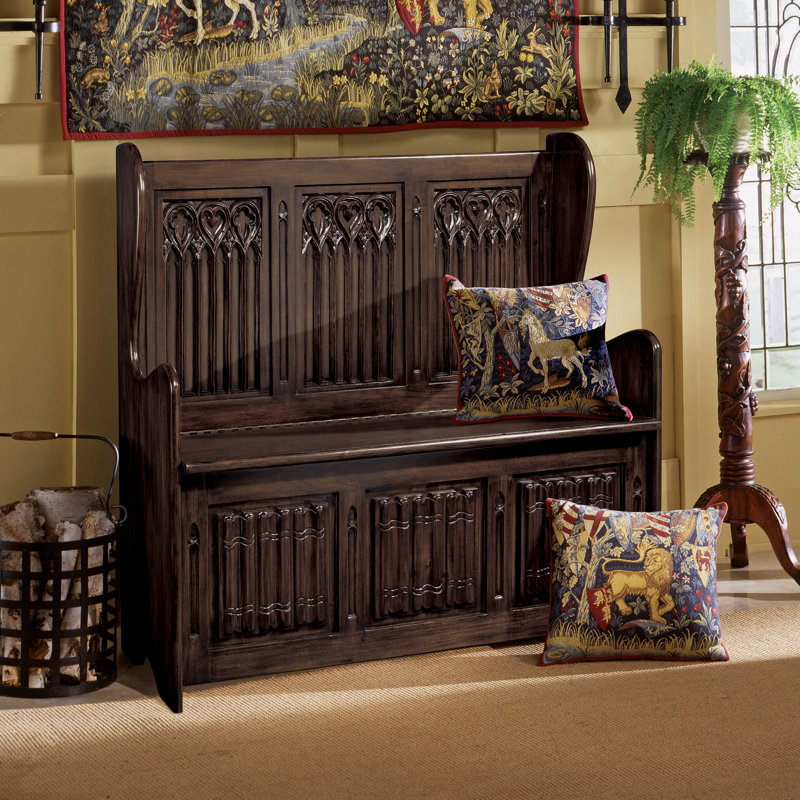 Kylemore Abbey Gothic Mahogany Storage Bench