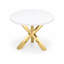 Table de salle à manger ronde en bois et métal Pangea Home Remi-87930259-87930257