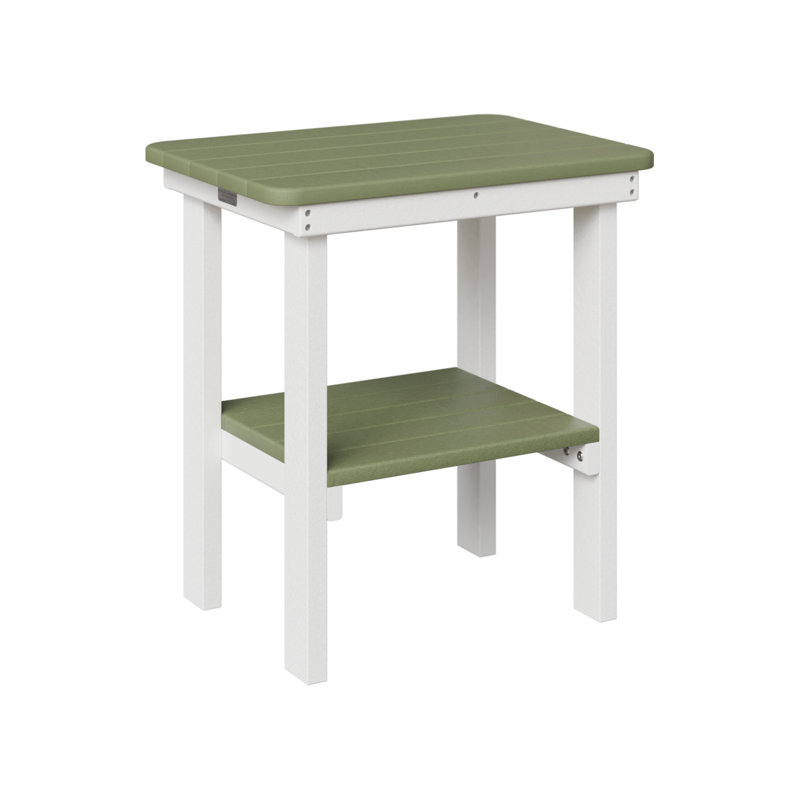 Table de bout rectangulaire Berlin Gardens, H 22 po x l 15 po x P 20,5 po, Sauge/blanc