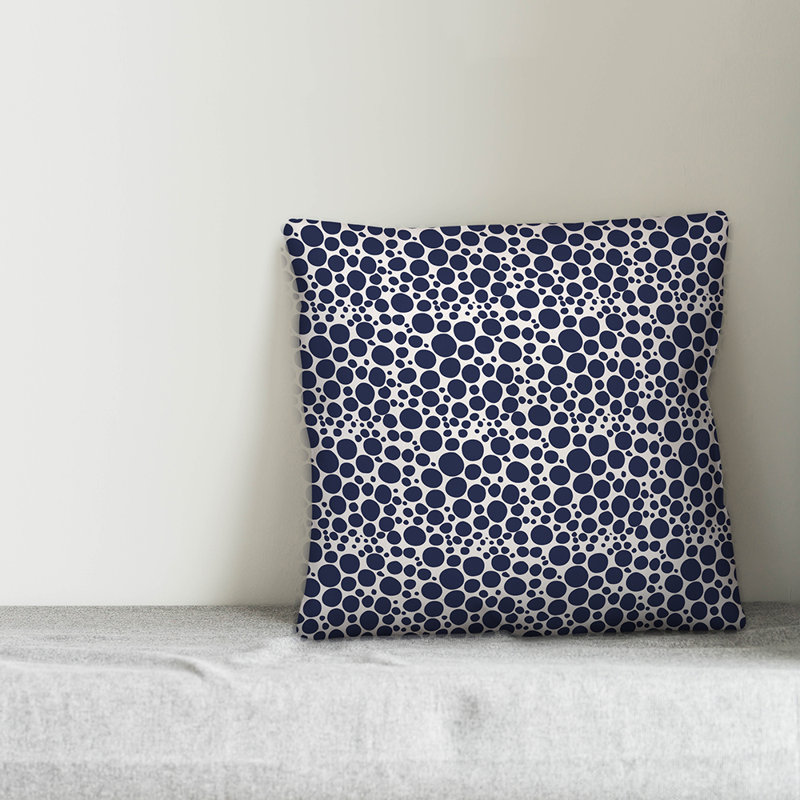 Coussin décoratif Pebbles, Bleu marine, 20 po x 20 po