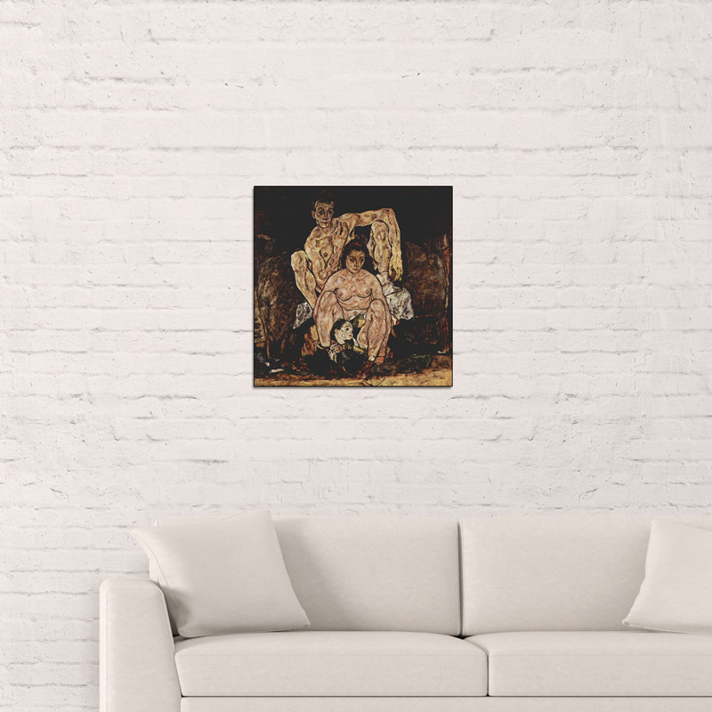Egon Schiele - Wrapped Canvas Painting, 50cm H x 50cm W x 1.8cm D