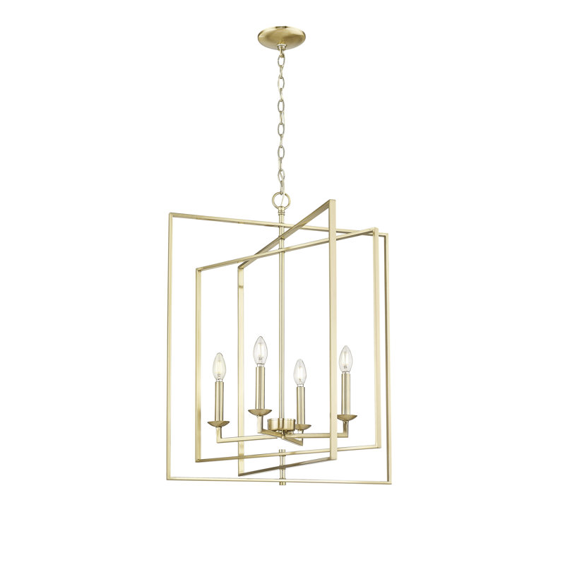Luminaire suspendu géométrique moderne à 4 lumières Shain