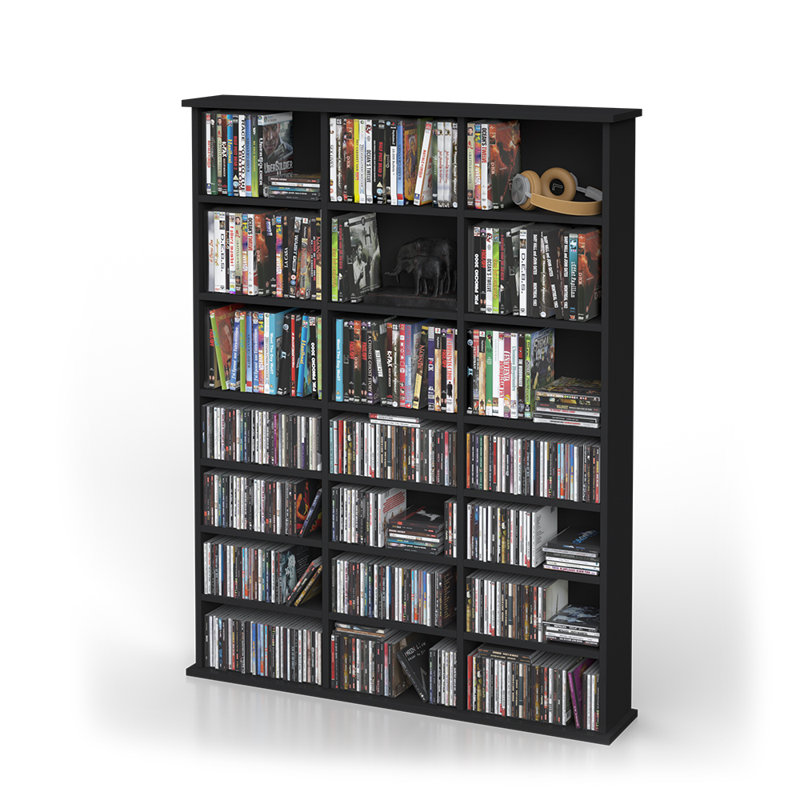 136 cm H Media Shelves, Black