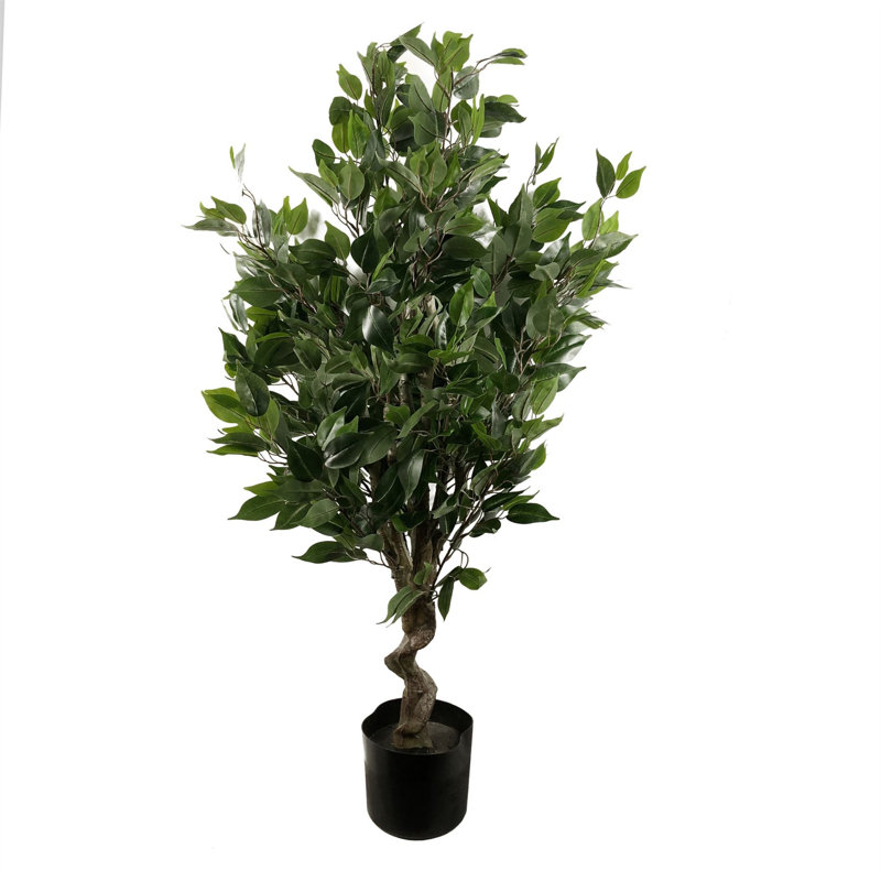 Faux Tree in Metal Planter, 110cm H x 60cm W x 60cm D, Copper