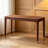 Nut brown Rectangular Solid Wood Writing desk with drawers desk