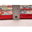 Tapis rouge / noir en laine noué à la main de conception unique 6 pi 7 po x 9 pi 11 po New Age