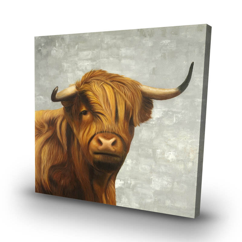 Highland cattle - 32"x32" art on canvas
