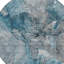 Tapis d'intérieur rond lavable abstrait bleu sarcelle et bleu marine HomeRoots 8 pi