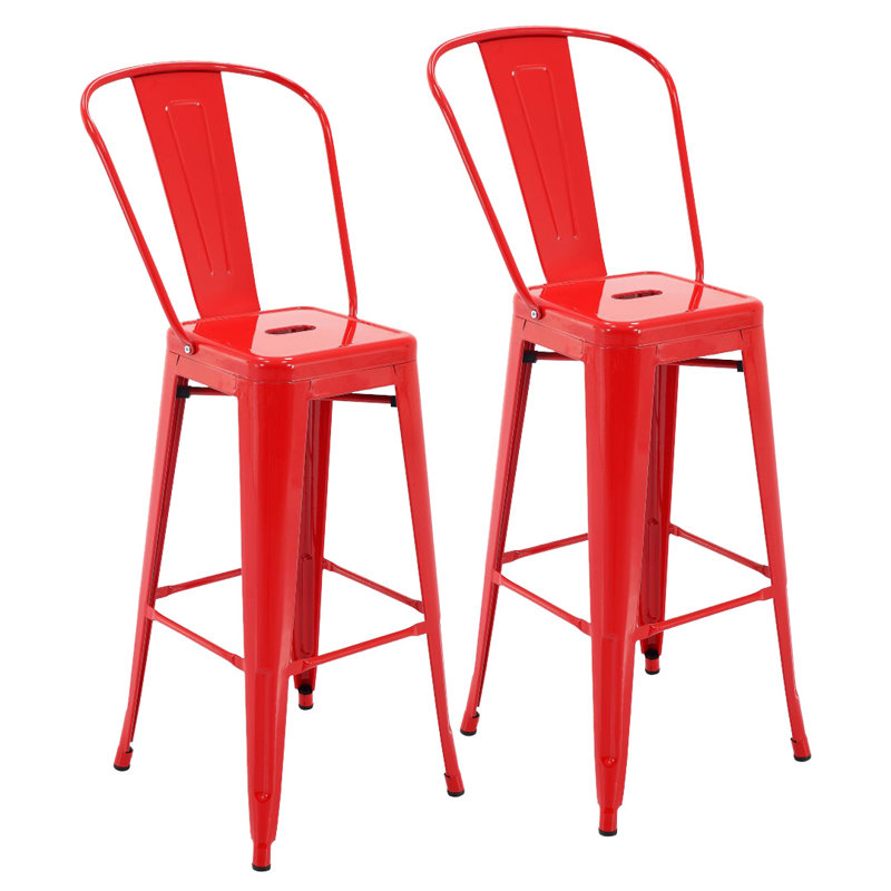Nostrand Bar Stool, Red, 30.3''
