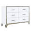 Commode à 6 tiroirs ultrabrillante pour la chambre à coucher, commode sans poignée, commode moderne à 6 tiroirs avec rangement large-367413861