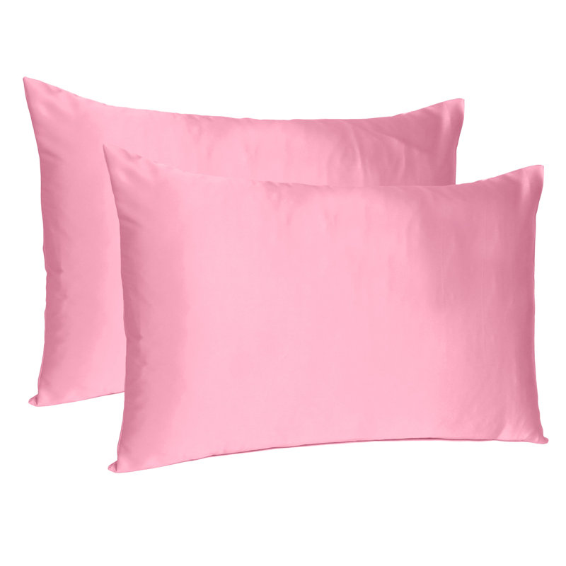 Taies d'oreiller en satin, Très grand, Limonade rose