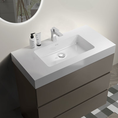 Bathroom Vanity with Sink, Large Storage Freestanding Bathroom Vanity