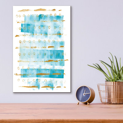  «Ocean Blue 1» par Wild Apple Portfolio, art mural en verre, 12 po x 16 po