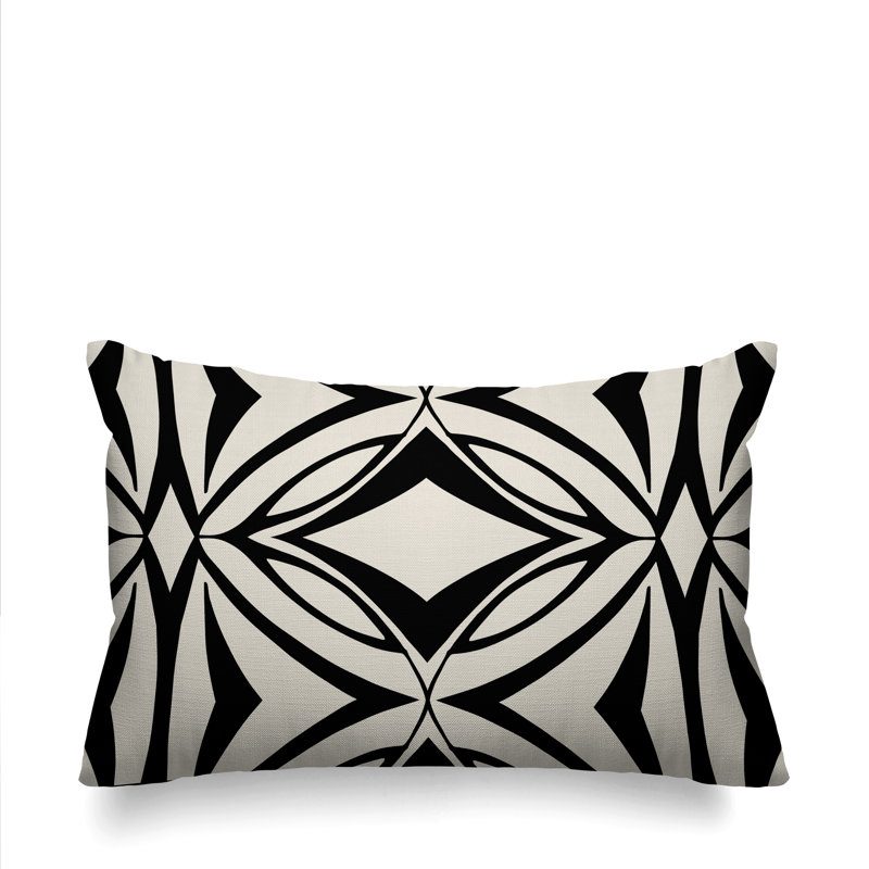Coussin décoratif intérieur / extérieur Eamon, Noir