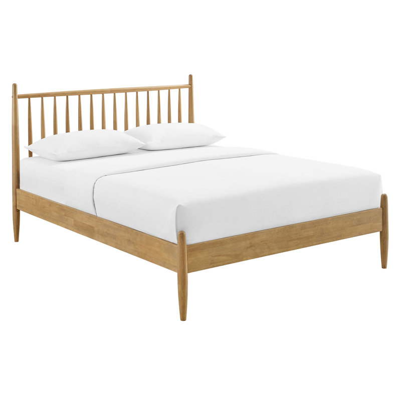 Zane Queen Size Spindle Bed In Light Oak, Queen, Light Oak