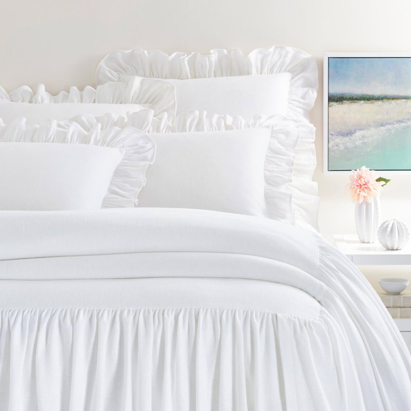 Wilton Bedspread, King Bedspread, White