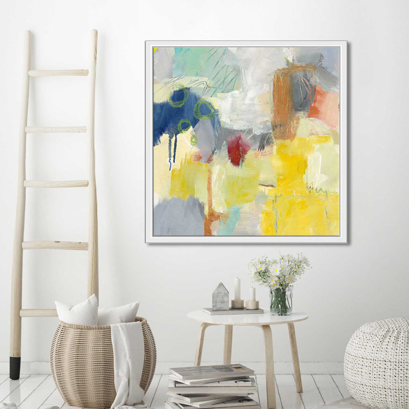 Summer Rising II Crop - peinture, H 21,5 po x l 21,5 po x P 2 po, Cadre flottant blanc