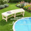 Banc d'extérieur semi-circulaire rond, banc de jardin en bois