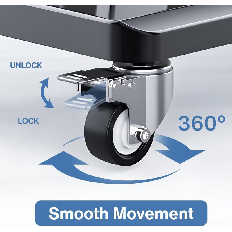JYXCN Adjustable Height Smart Board Cart | Compatible with 32-70 Inch Screens, 300lb Weight Capacity